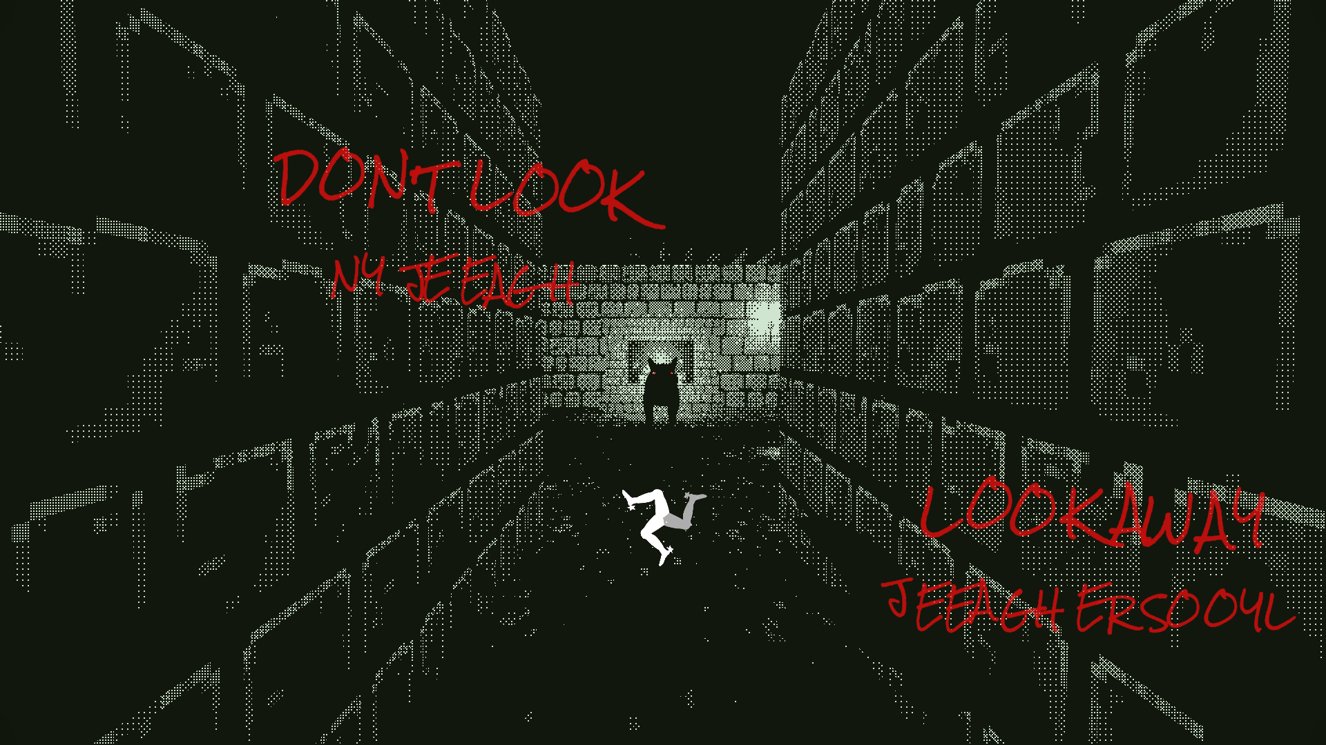 The Moddey Dhoo's eyes staring out of the dark